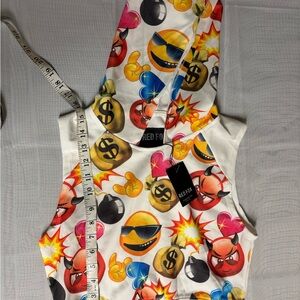 Red Fox Kids Emoji Print Short Sleeve Tee